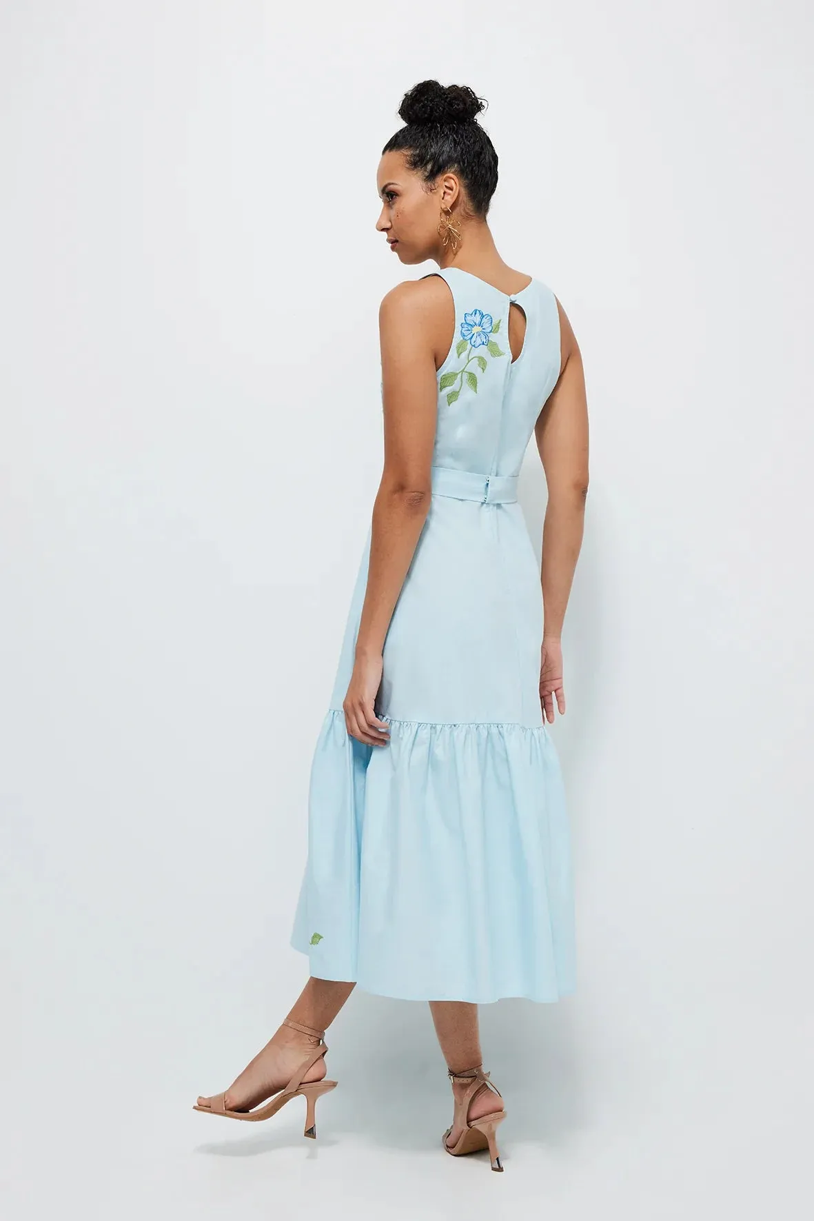 Maria Dress in Light Lagoon sold by Beau & Ro product image thumbnail 4