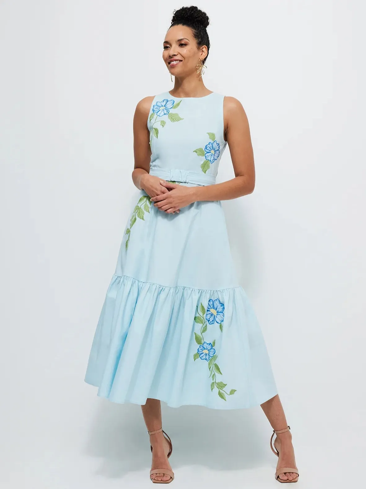 Maria Dress in Light Lagoon sold by Beau & Ro