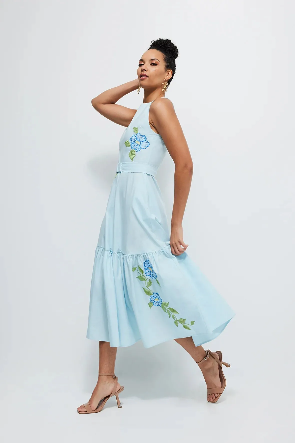 Maria Dress in Light Lagoon sold by Beau & Ro product image thumbnail 2