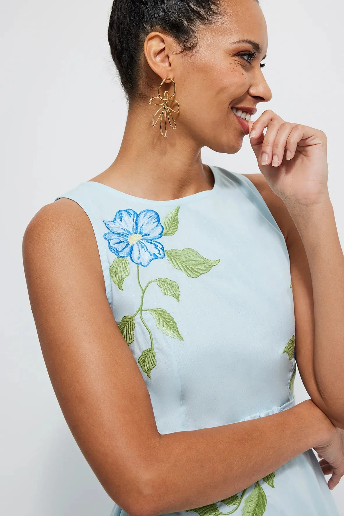 Maria Dress in Light Lagoon sold by Beau & Ro product image thumbnail 3