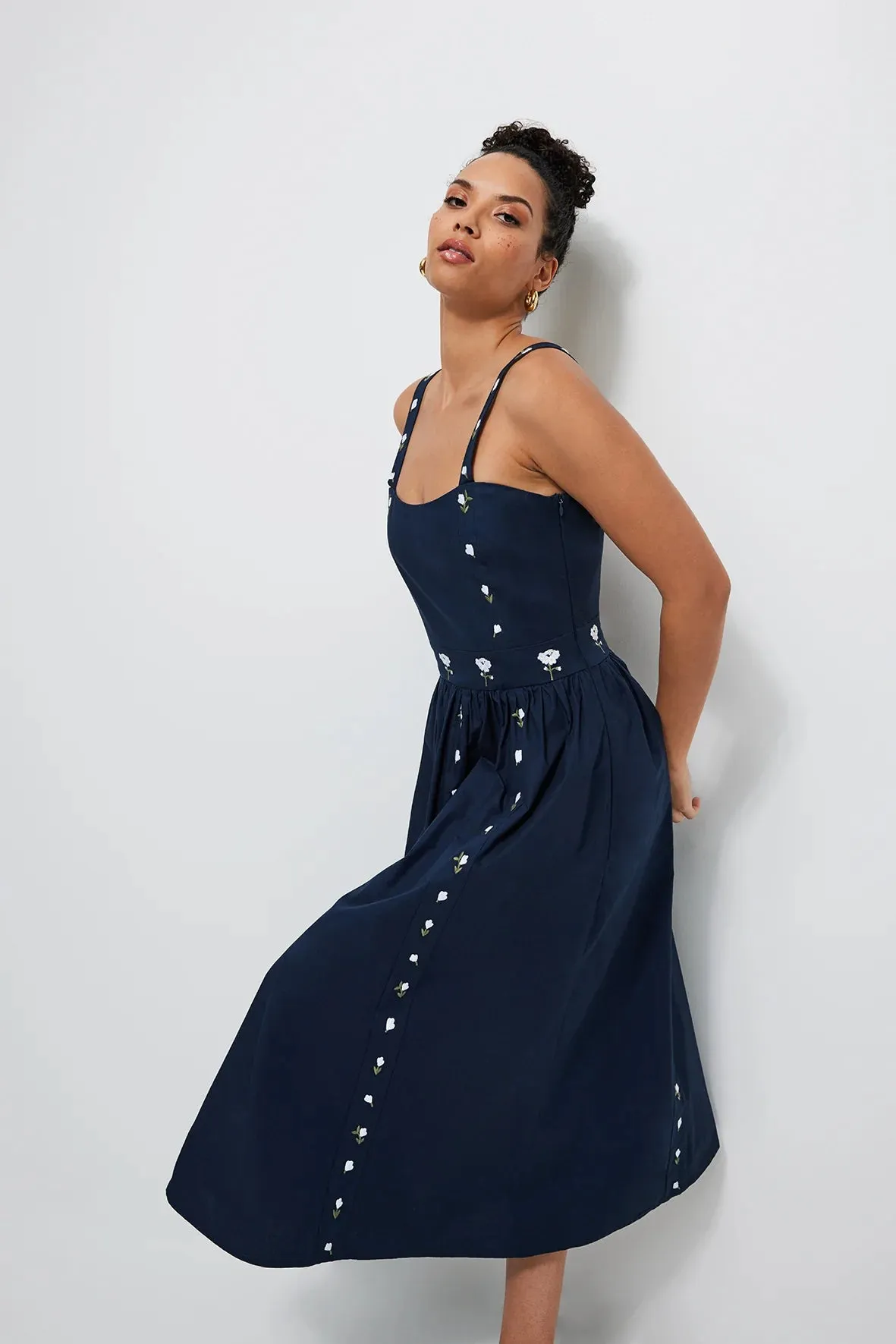 Hulya Dress in Indigo Blue sold by Beau & Ro product image thumbnail 2