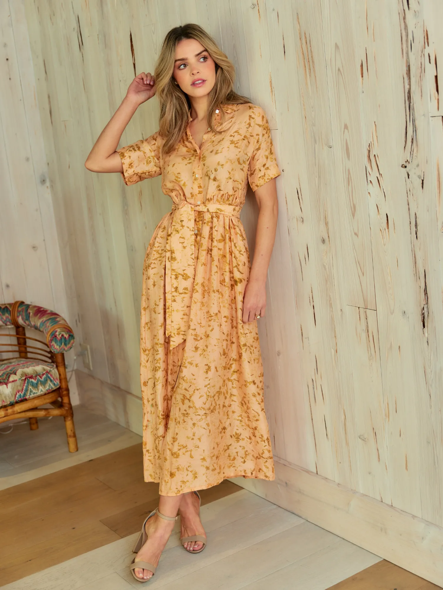 The Elle Maxi Dress | Eco Marigold Blush sold by Beau & Ro product image thumbnail 2