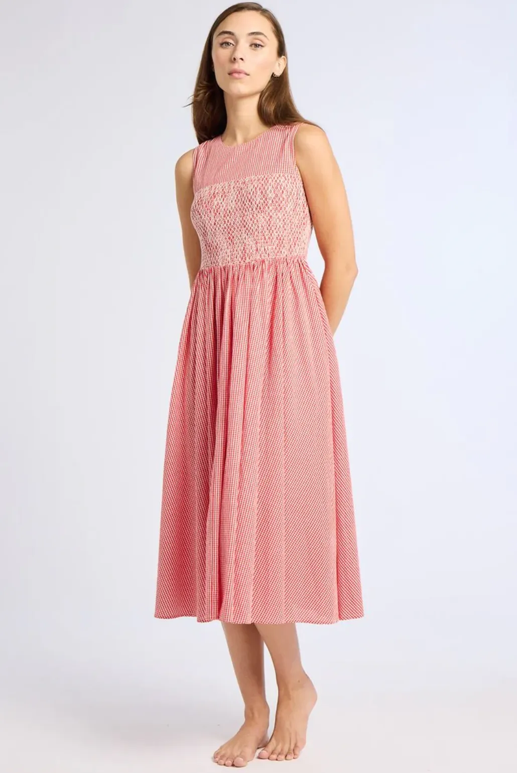 Coco Dress in Red Gingham sold by Beau & Ro product image thumbnail 4