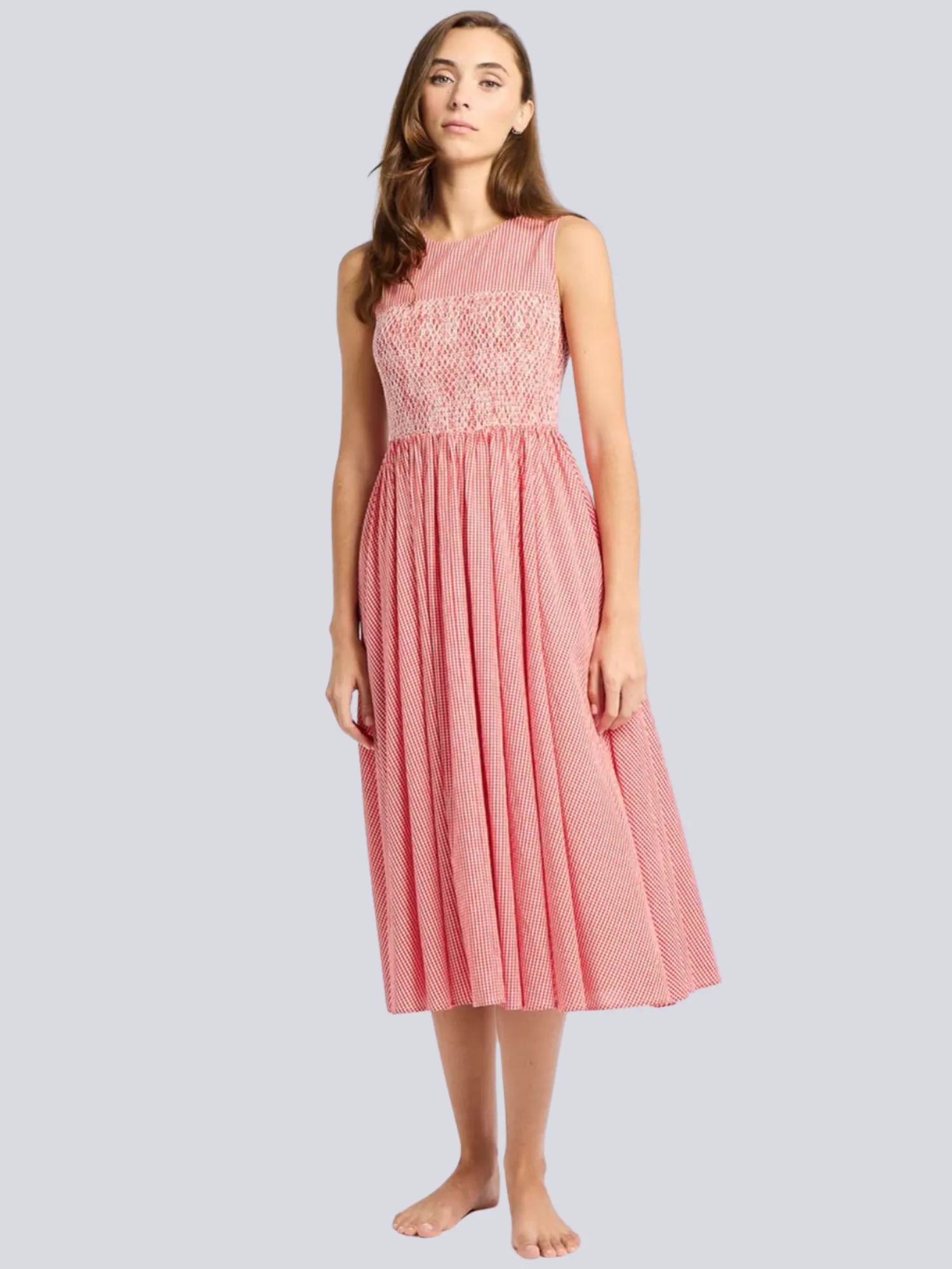 Coco Dress in Red Gingham sold by Beau & Ro