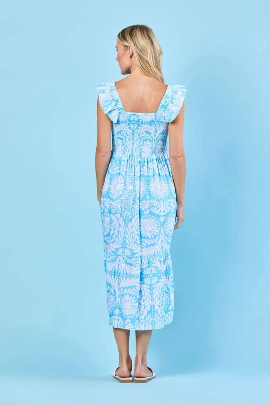 Charlotte Dress in Sky Jardin sold by Beau & Ro product image thumbnail 5