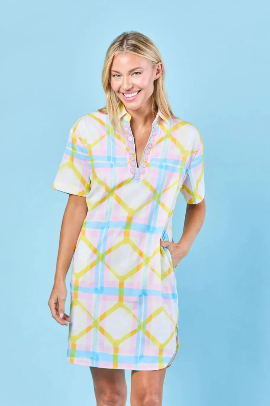 Rhodes Dress in Daffodil Picnic sold by Beau & Ro product image thumbnail 2