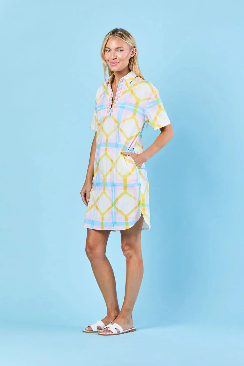 Rhodes Dress in Daffodil Picnic sold by Beau & Ro product image thumbnail 3