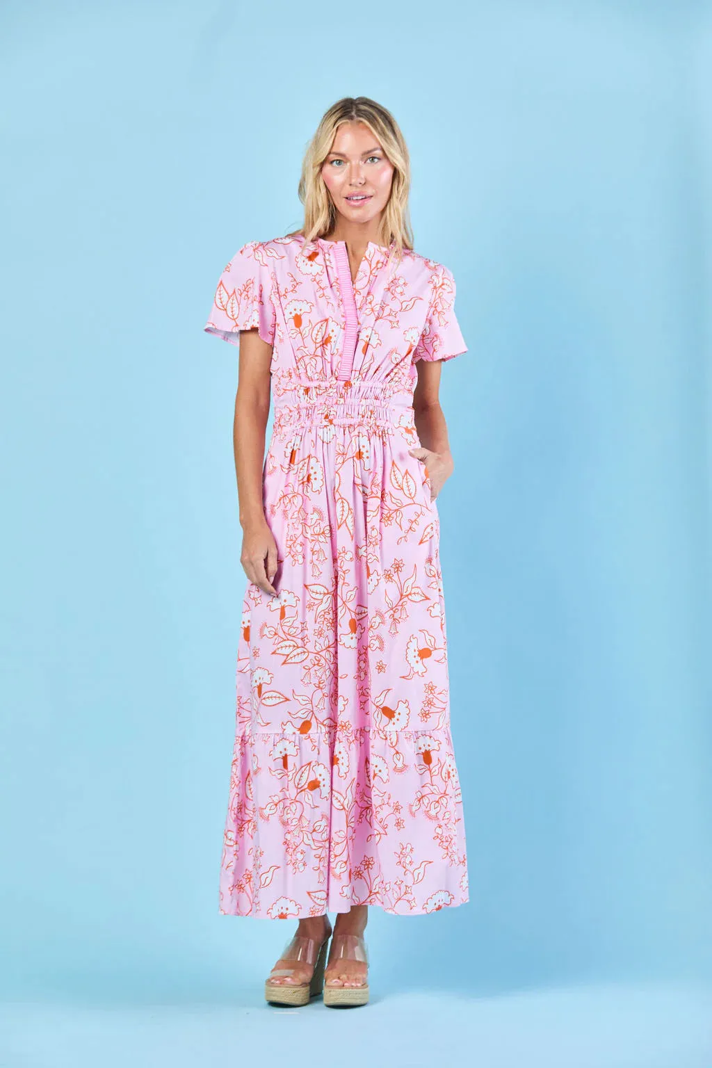 Eloise Dress in Blush Blooms sold by Beau & Ro product image thumbnail 4