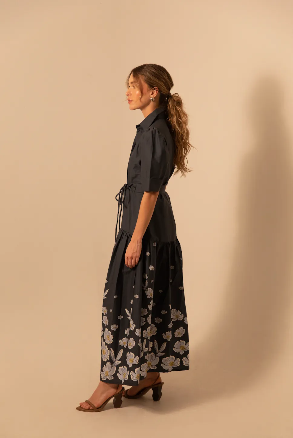 Danna Maxi in Navy Daisy sold by Beau & Ro product image thumbnail 2