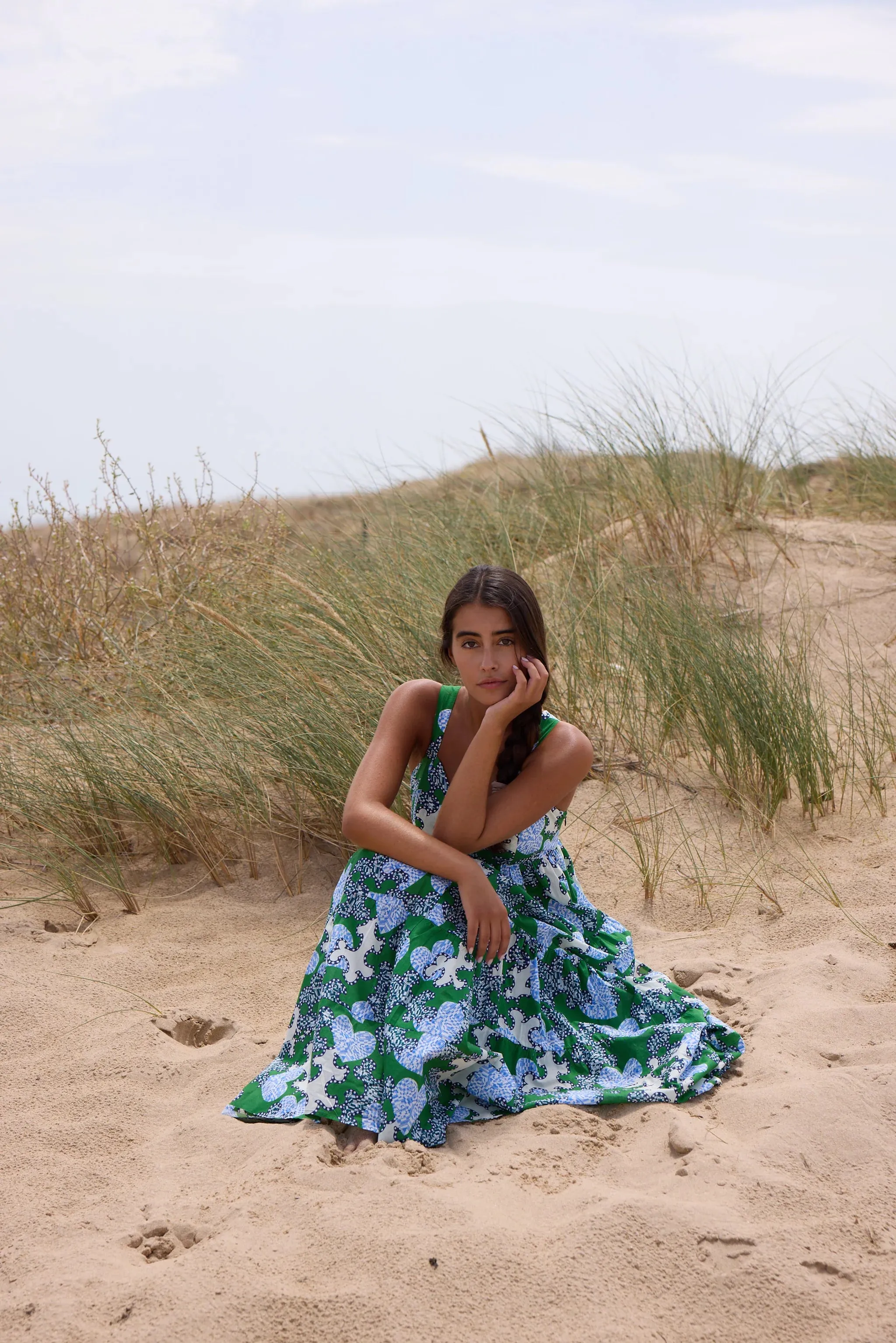 Andre Halter Dress in Blue Hearts sold by Beau & Ro product image thumbnail 4