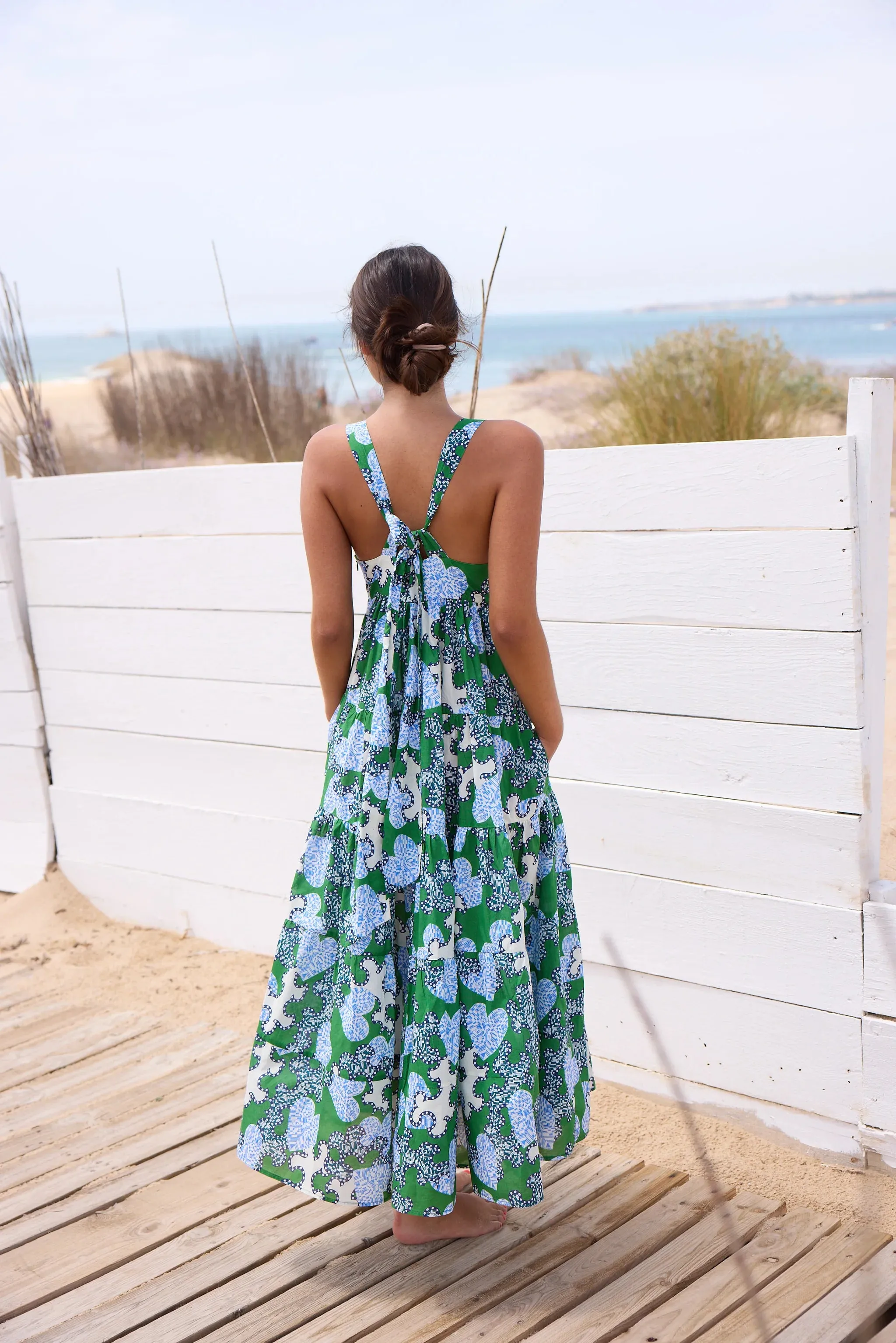 Andre Halter Dress in Blue Hearts sold by Beau & Ro product image thumbnail 3