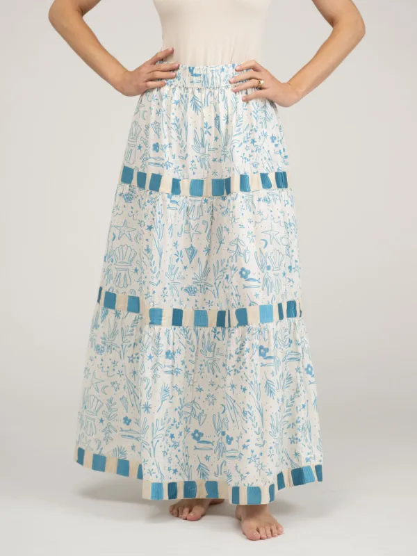 The Abby Skirt | Blue Stars & Shells sold by Beau & Ro