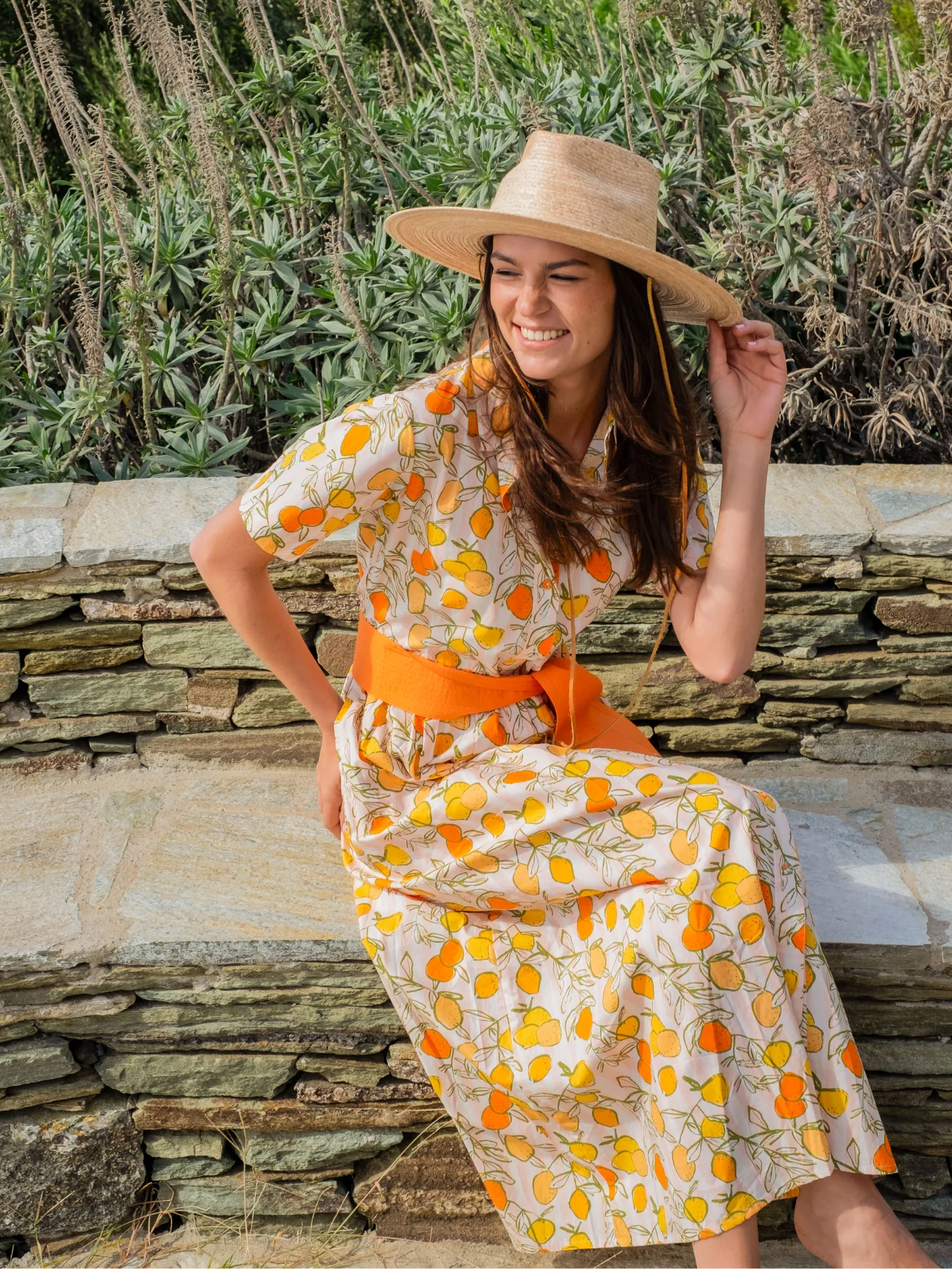 The Elle Maxi Dress | Clementine Citrus sold by Beau & Ro product image thumbnail 2