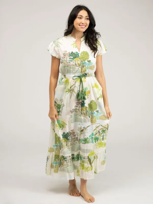 The Flutter Midi Dress | Palm sold by Beau & Ro