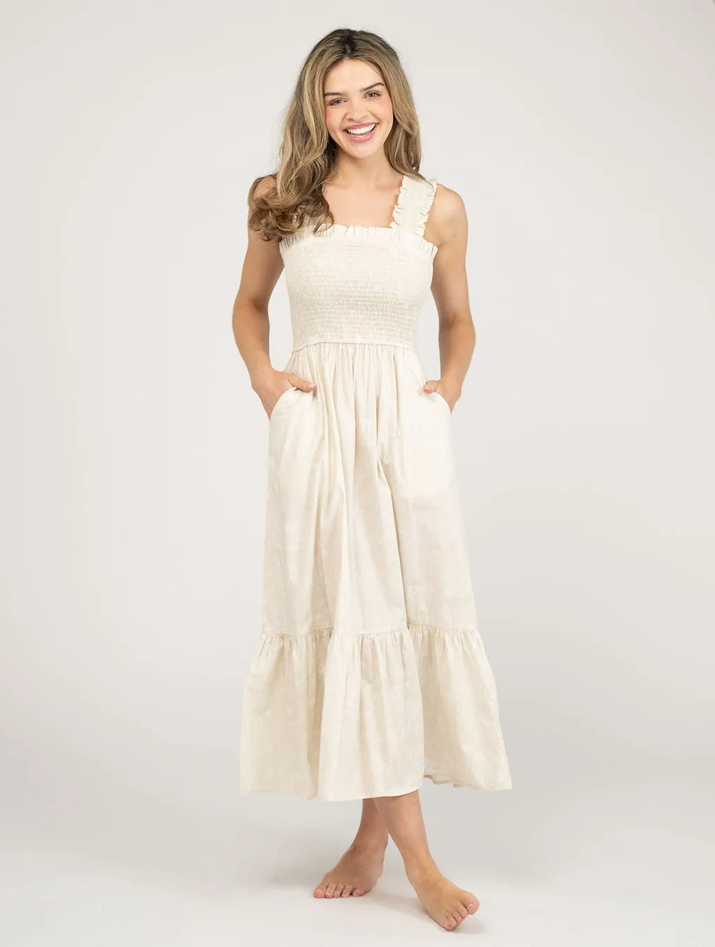 The Page Midi Dress | Ivory Stars & Shells sold by Beau & Ro product image thumbnail 5