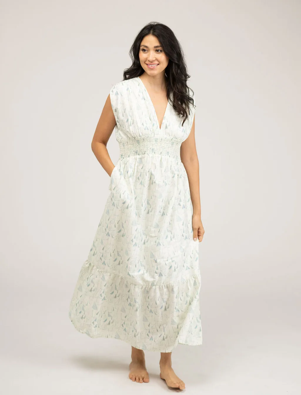 The Lauren Dress | Sailboats sold by Beau & Ro product image thumbnail 4