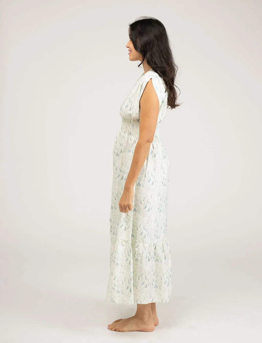 The Lauren Dress | Sailboats sold by Beau & Ro product image thumbnail 3