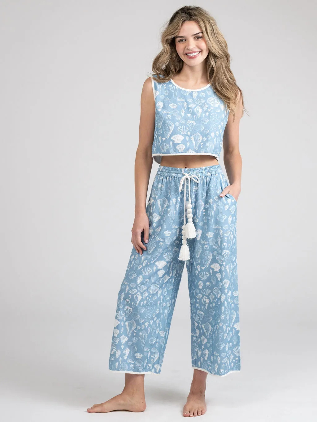 The Beach Pant | Blue Shells sold by Beau & Ro product image thumbnail 2