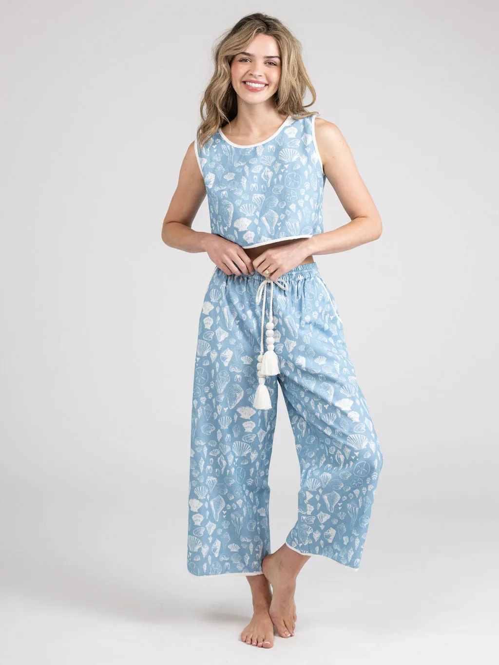 The Beach Pant | Blue Shells sold by Beau & Ro product image thumbnail 5