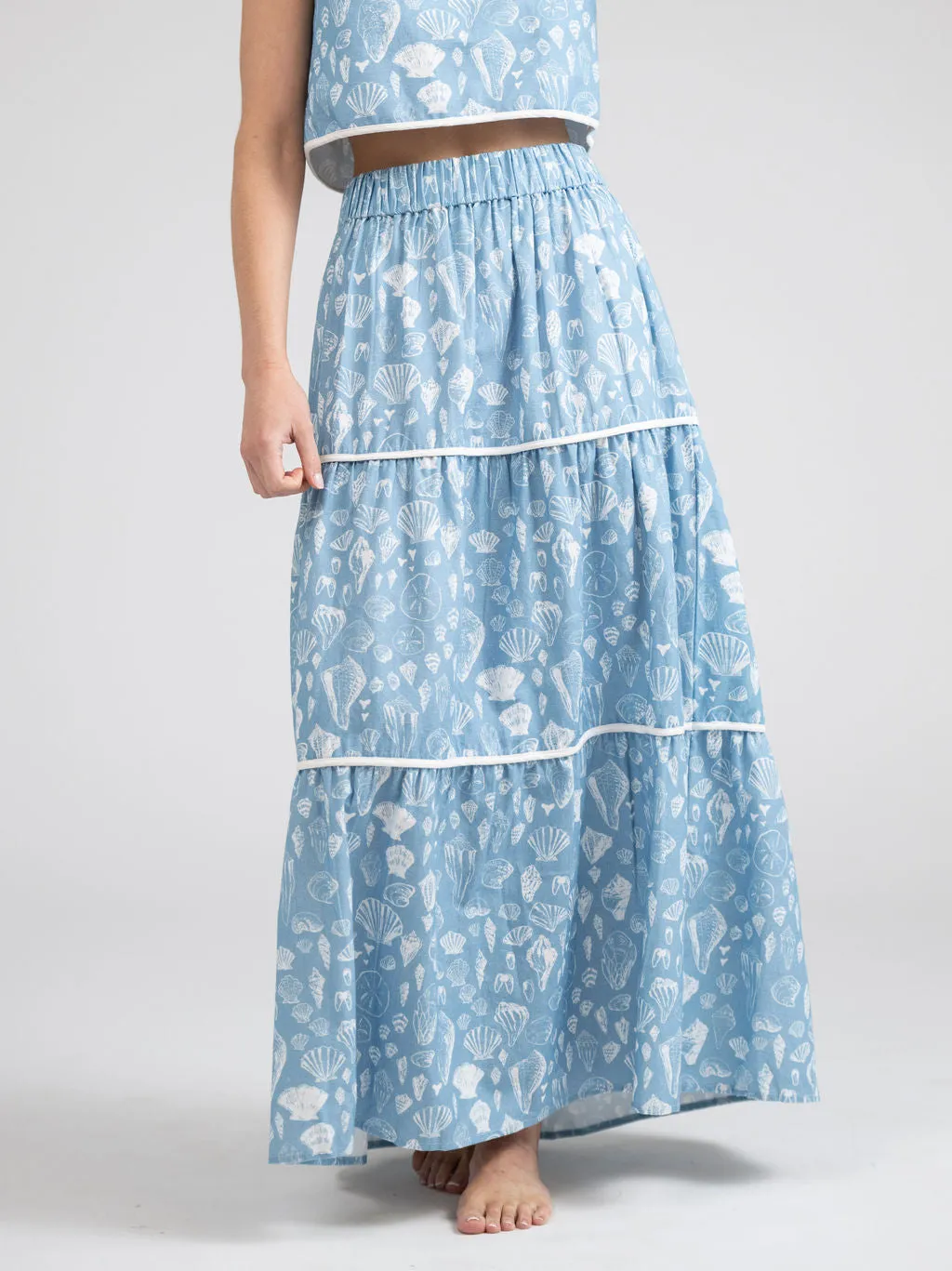 The Abby Skirt | Blue Shells sold by Beau & Ro product image thumbnail 3