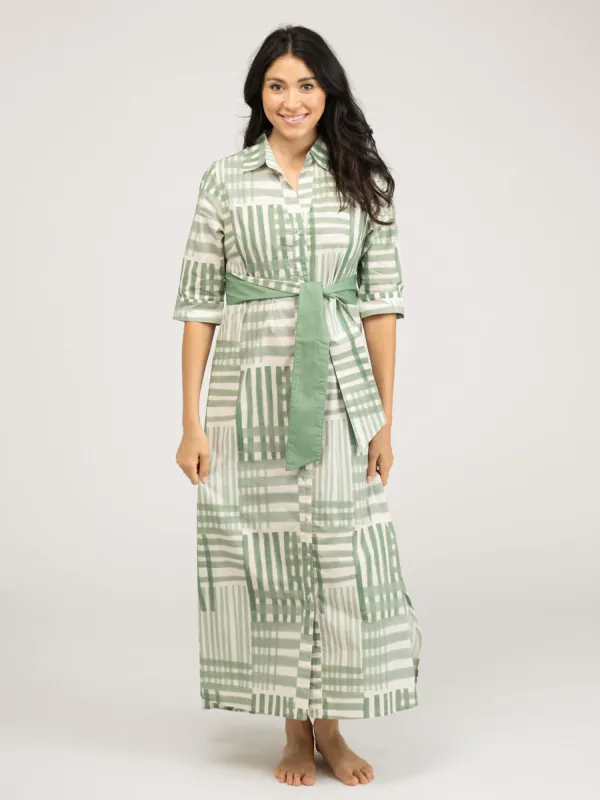 The Eloise Dress | Green Check sold by Beau & Ro