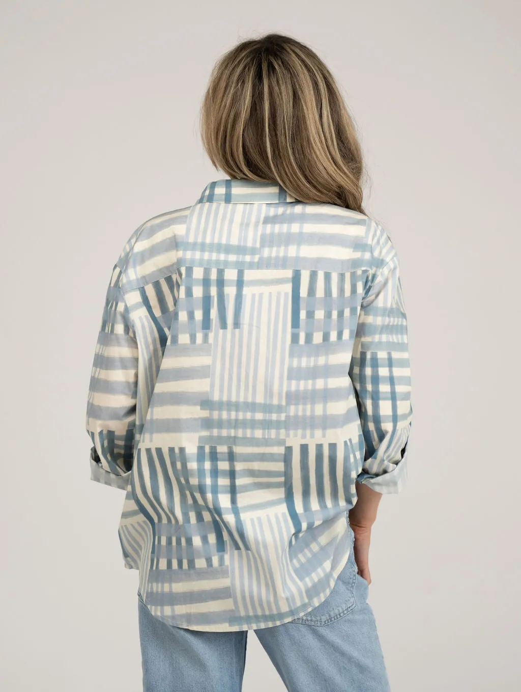 The Big Shirt | Blue Check sold by Beau & Ro product image thumbnail 3