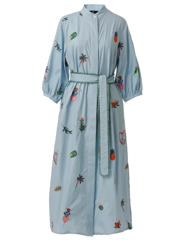 Zora Dress in Chambray Blue sold by Beau & Ro