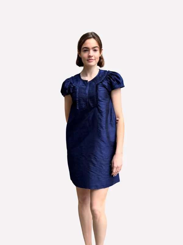 Navy Silk Shift Dress sold by Beau & Ro
