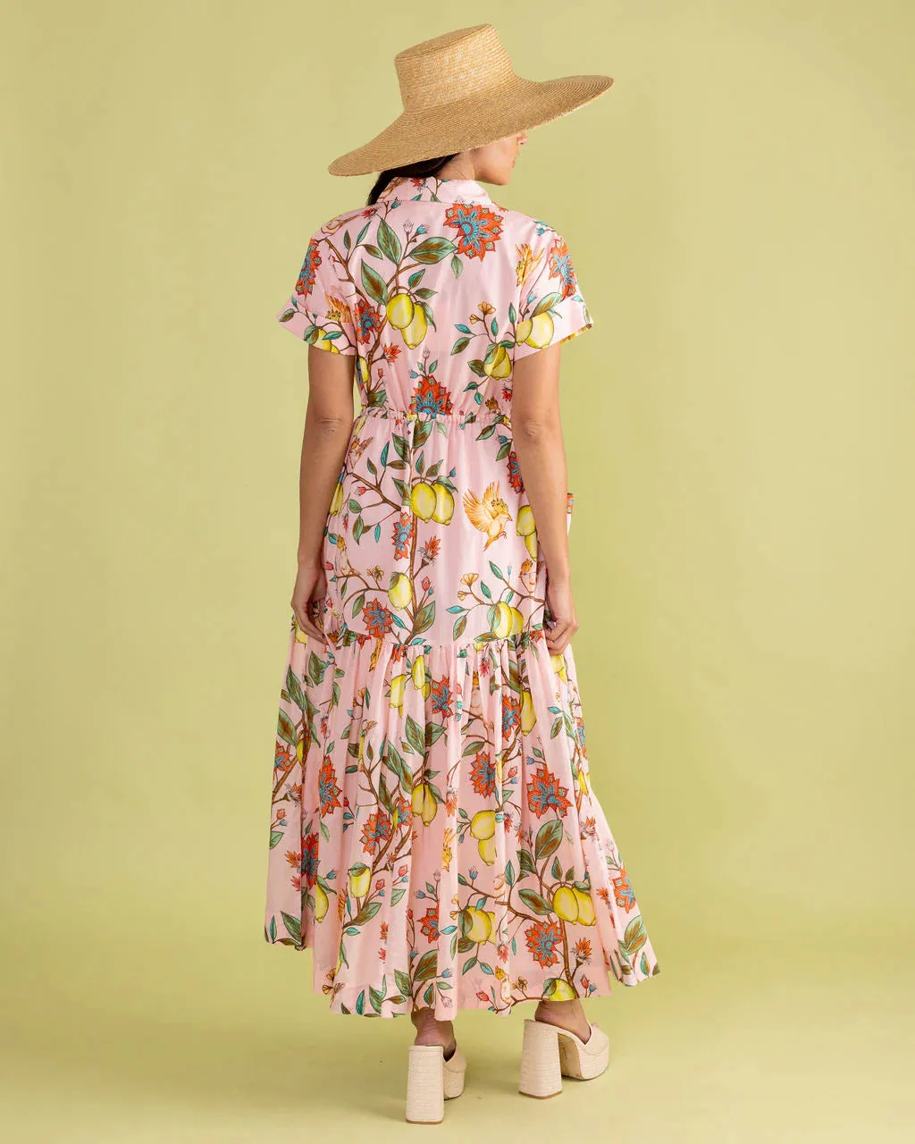 Lucie Dress in Lemon Branch sold by Beau & Ro product image thumbnail 3