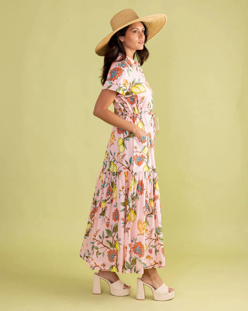 Lucie Dress in Lemon Branch sold by Beau & Ro product image thumbnail 2