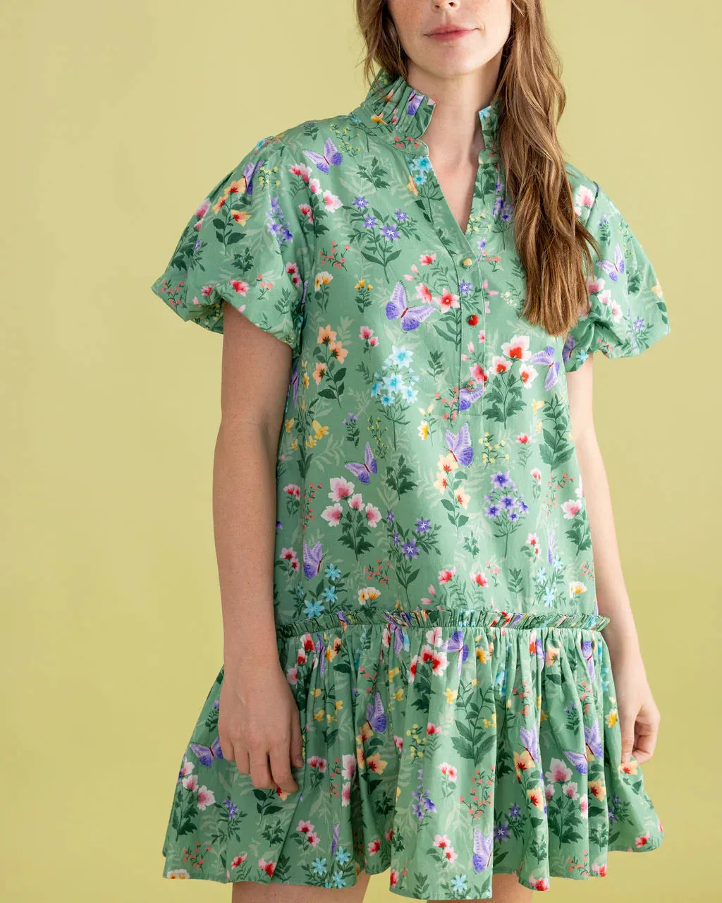 Gia Dress in Grass Botanical sold by Beau & Ro product image thumbnail 4