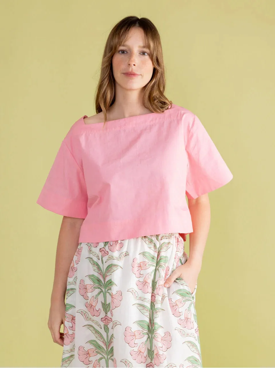 Farah Top in Peony sold by Beau & Ro