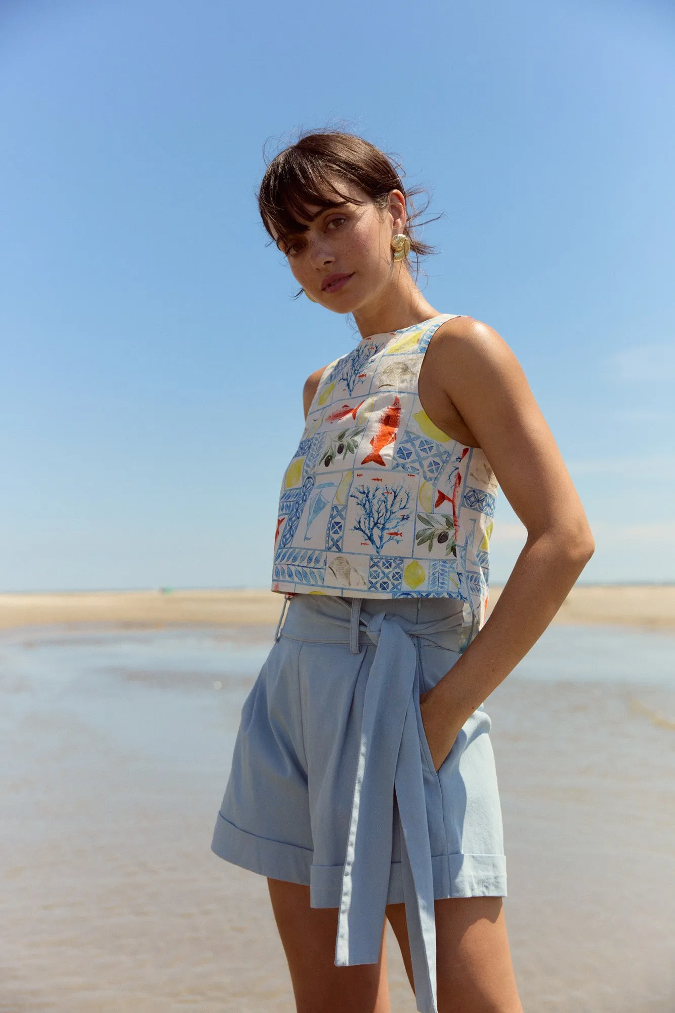 Dani Top in Il Lido sold by Beau & Ro product image thumbnail 3