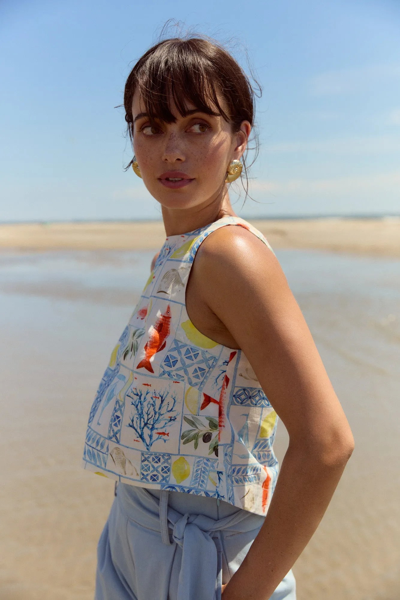 Dani Top in Il Lido sold by Beau & Ro product image thumbnail 4