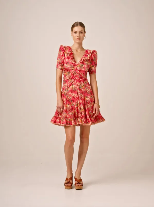 Cotton Party Mini Dress in Crush sold by Beau & Ro