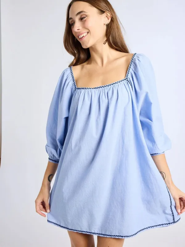 Alma Dress in Ciel sold by Beau & Ro