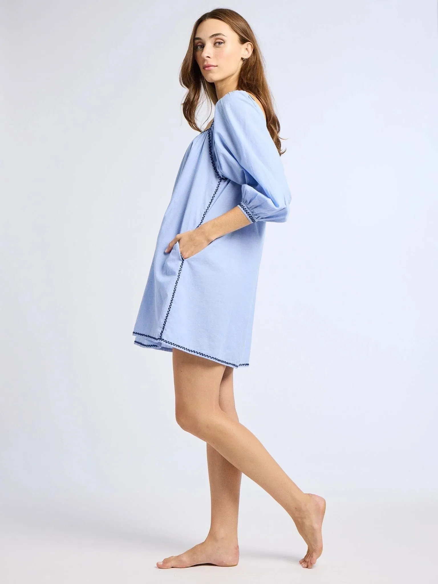 Alma Dress in Ciel sold by Beau & Ro product image thumbnail 3