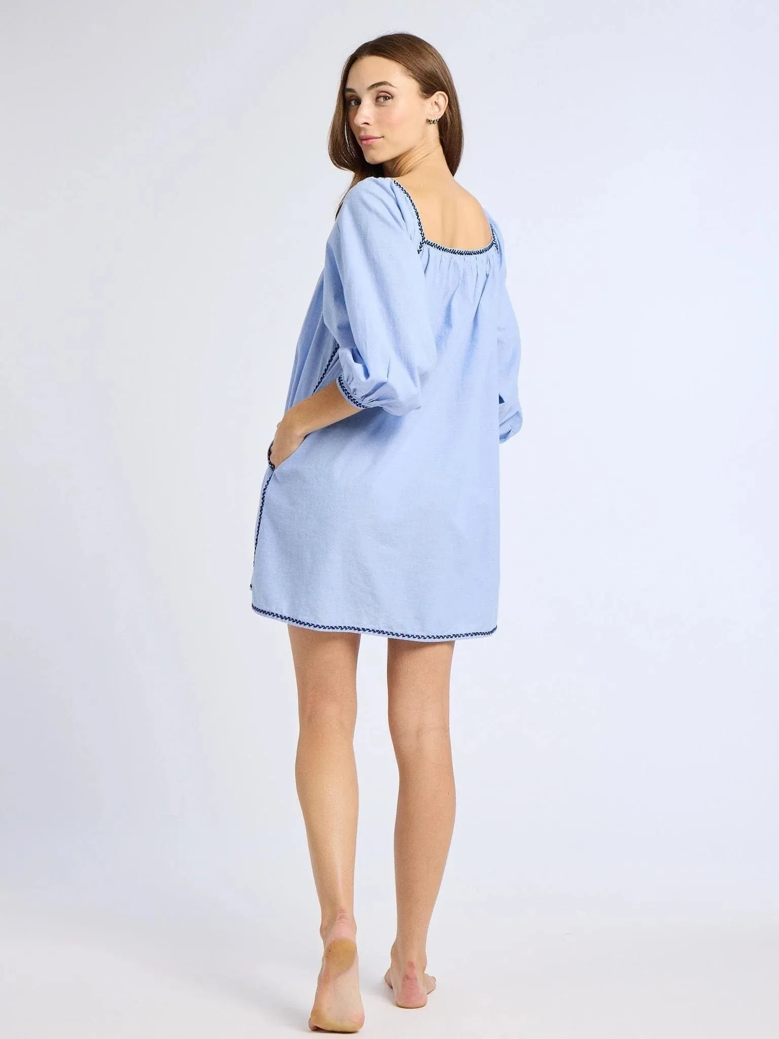 Alma Dress in Ciel sold by Beau & Ro product image thumbnail 4