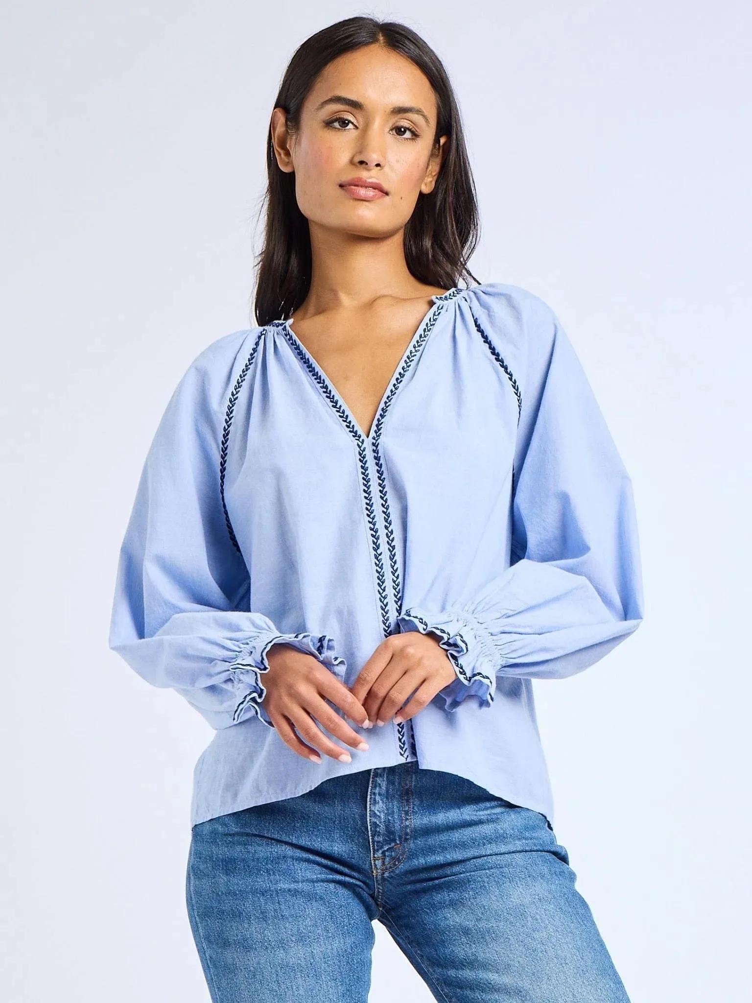 Harper Top in Ciel sold by Beau & Ro product image thumbnail 2