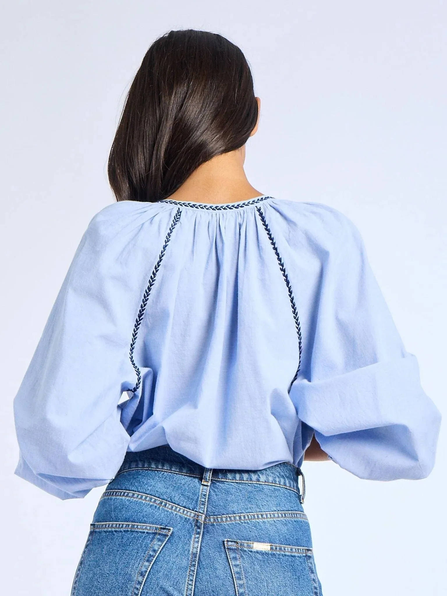 Harper Top in Ciel sold by Beau & Ro product image thumbnail 3