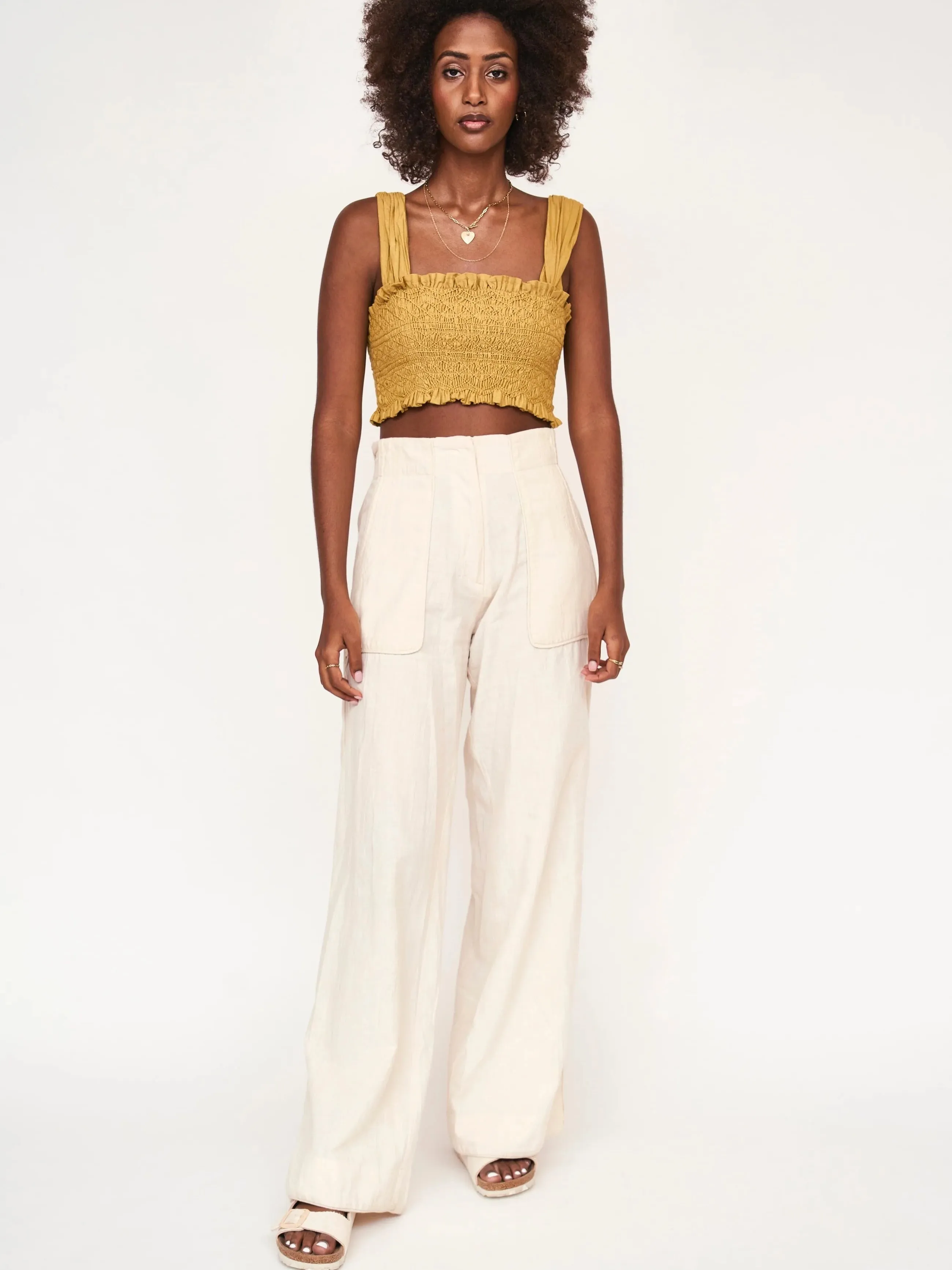 Tivot Pant in Parchment sold by Beau & Ro