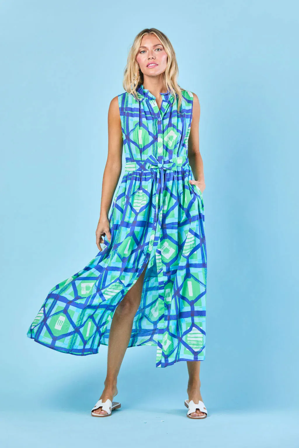 Ivy Dress in Navy Picnic sold by Beau & Ro product image thumbnail 4