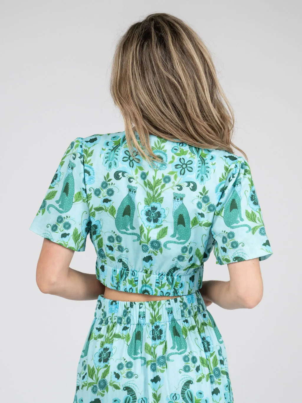 The Abby Top | Turquoise Leopard Love sold by Beau & Ro product image thumbnail 5