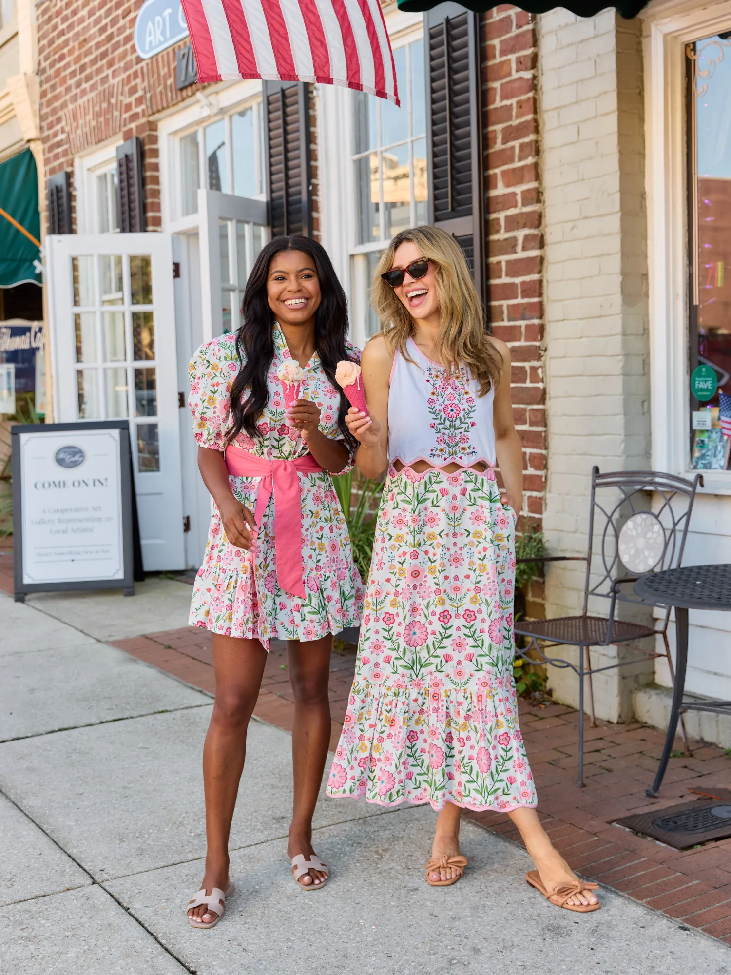 The Monica Dress | Pink Folk Flower sold by Beau & Ro product image thumbnail 2