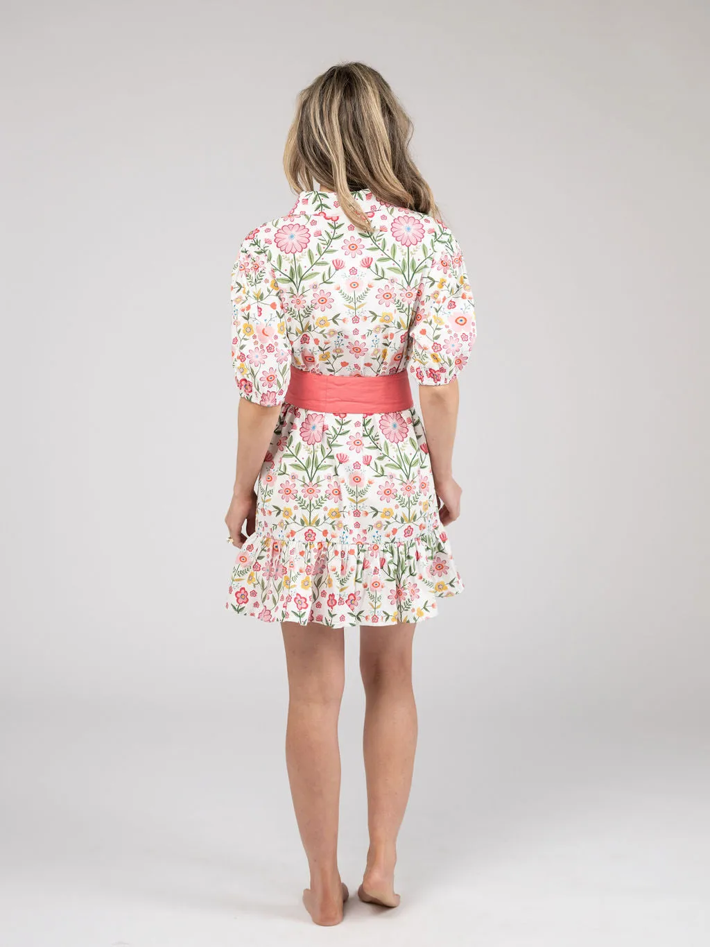 The Monica Dress | Pink Folk Flower sold by Beau & Ro product image thumbnail 3
