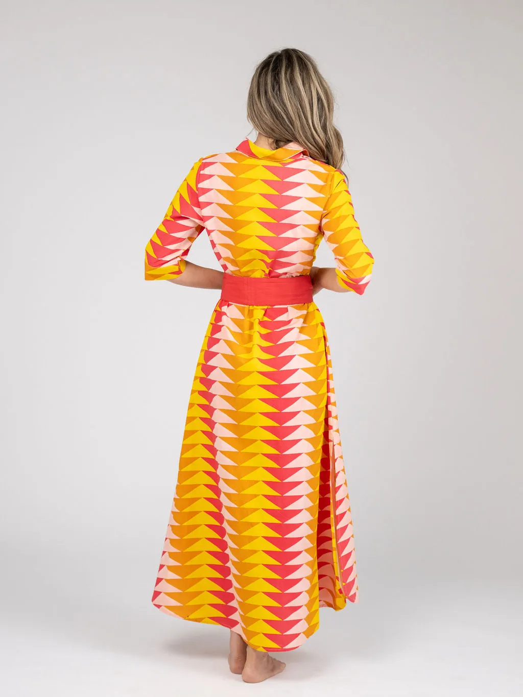 The Eloise Dress | Sunset Bagru Triangle sold by Beau & Ro product image thumbnail 5