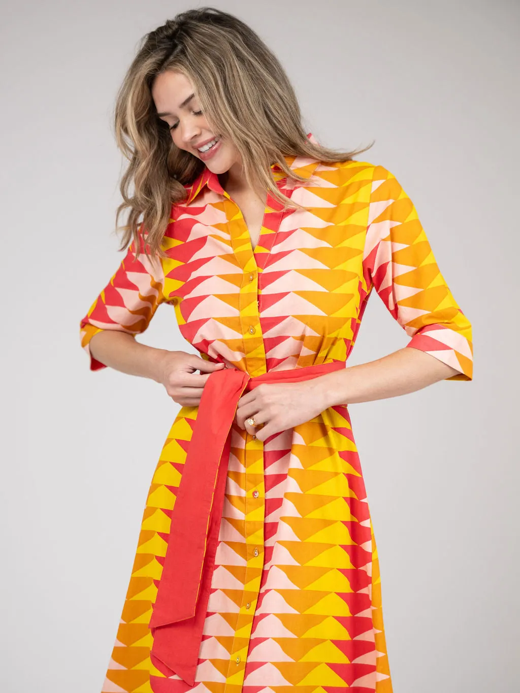 The Eloise Dress | Sunset Bagru Triangle sold by Beau & Ro product image thumbnail 3