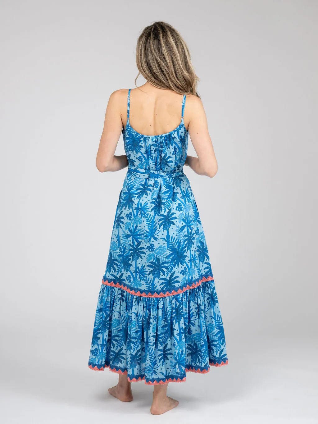 The Sunny Dress | Blue Palm Leaf sold by Beau & Ro product image thumbnail 4