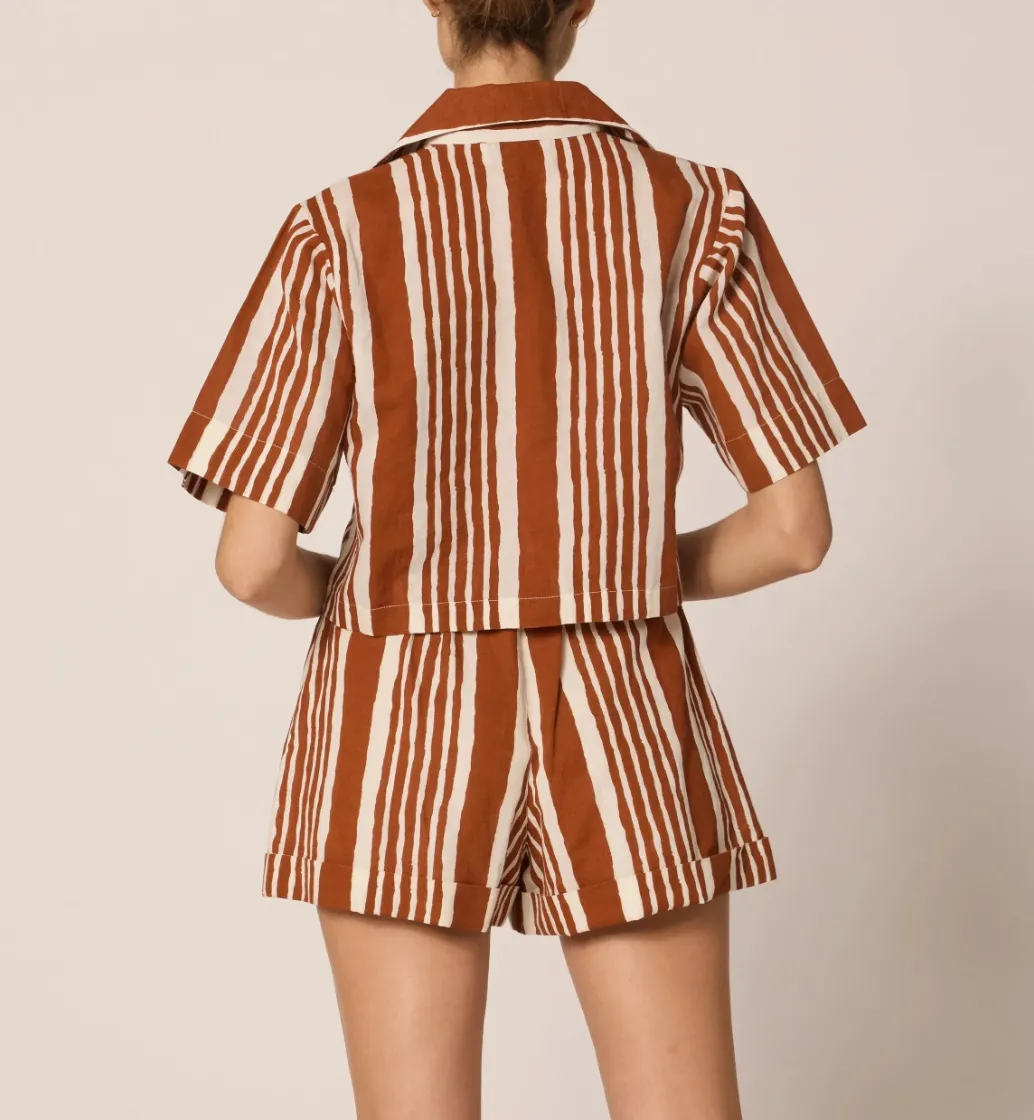 Mizuki Blouse in Vecchio Stripe sold by Beau & Ro product image thumbnail 4