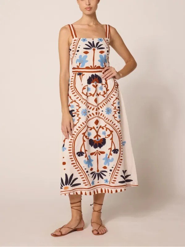 Carmen Midi Dress in Liliana sold by Beau & Ro